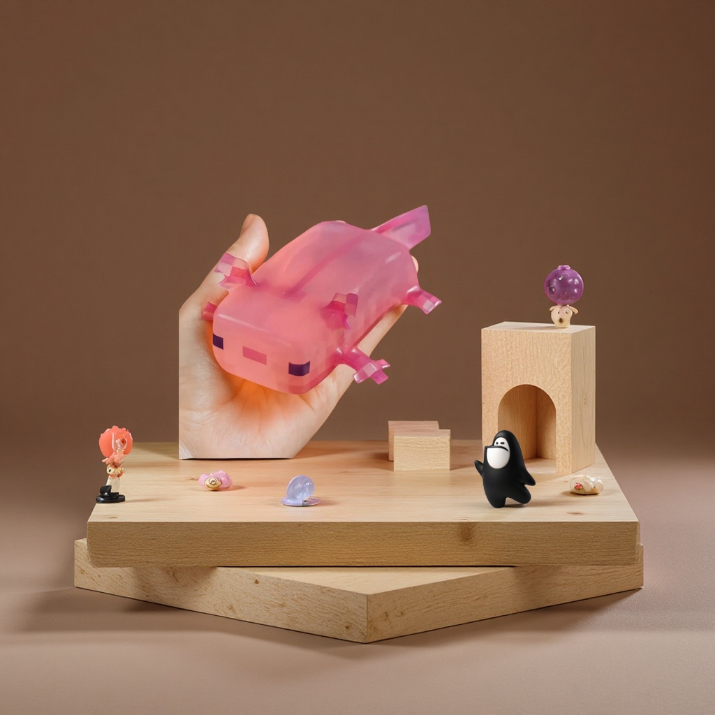 爆款可塑性美西螈捏捏乐麦芽糖减压发泄玩具慢回弹批发新奇特趣味解压神器