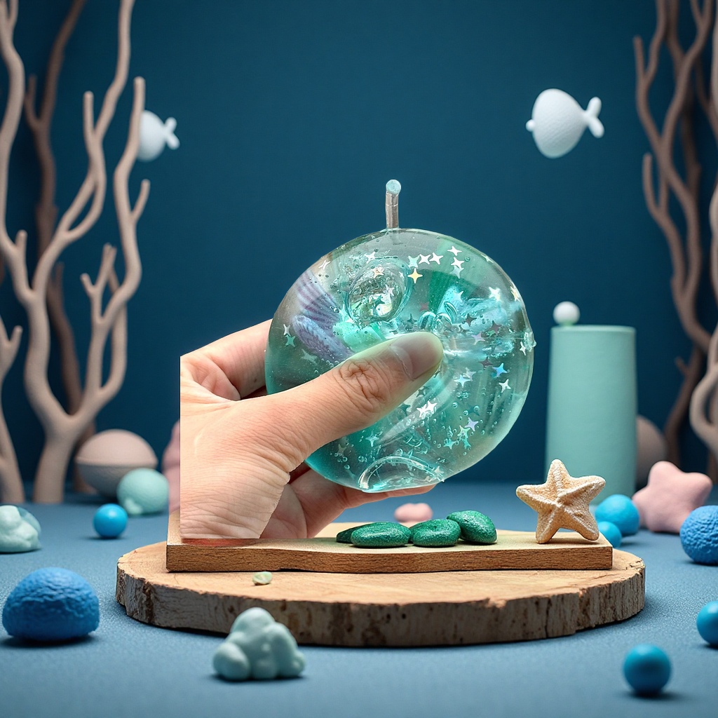 Xiaohongshu's same style of ocean apple ice cubes, maltose candy stress-relieving toys, handcrafted balls, new and unique stress-relieving and entertaining toys Item Picture