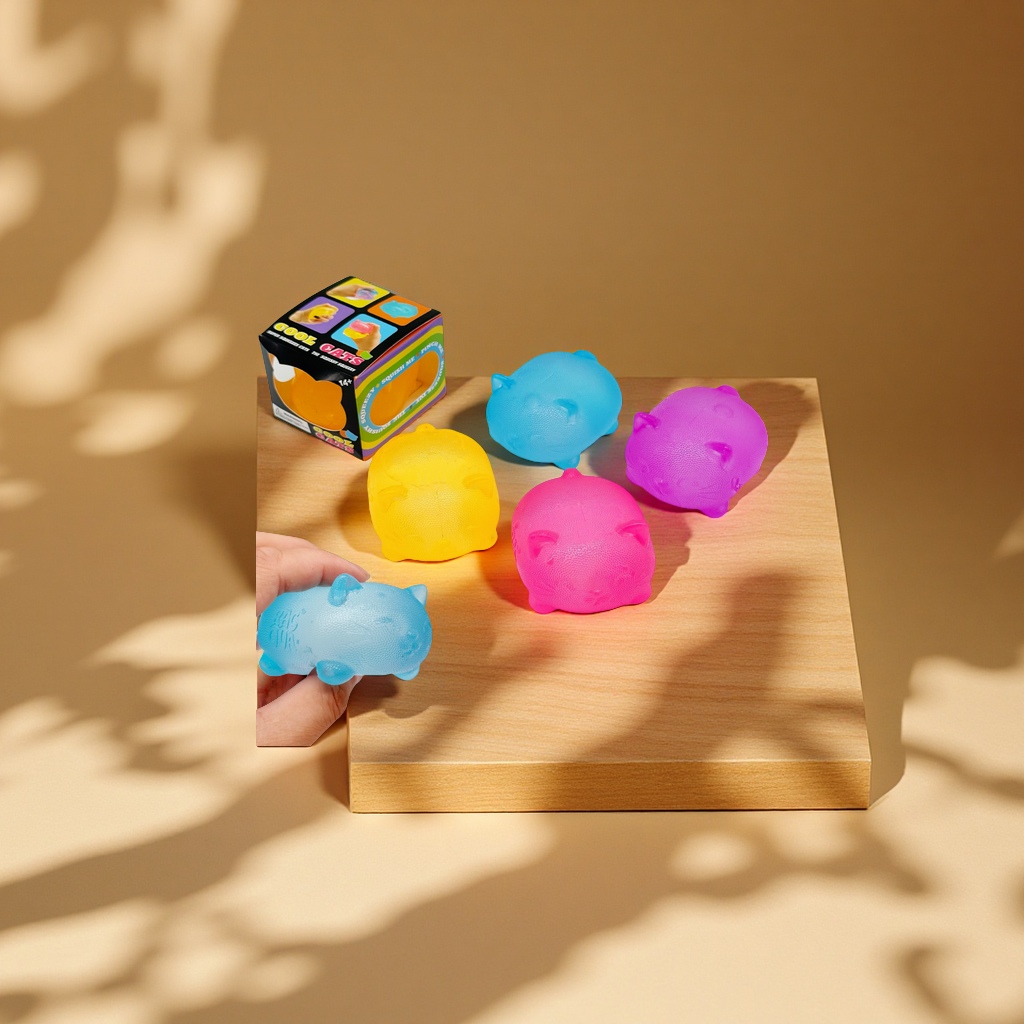 Needoh Maltose Cat Stress Relief Ball, a little cat squeeze stress relief toy, a new, unique and fun pet toy details Picture