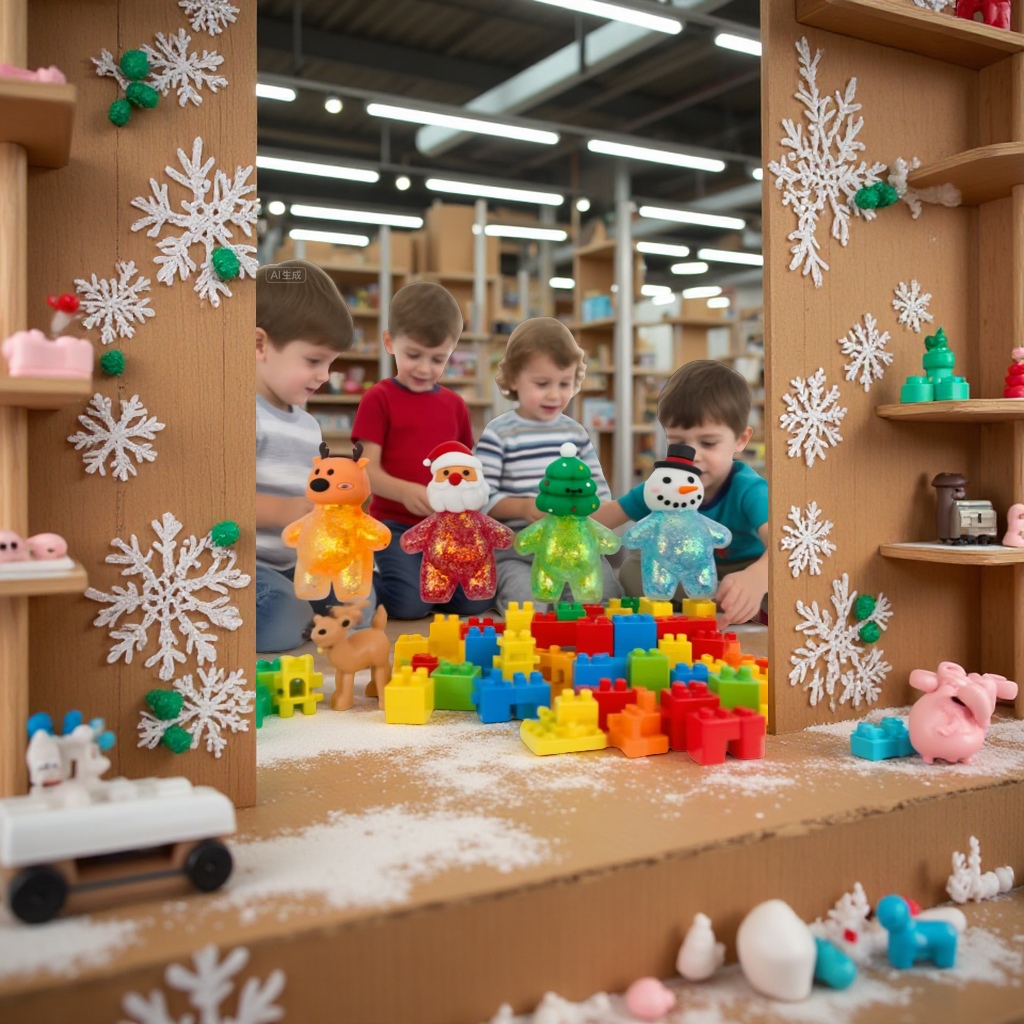 New cross-border products from Europe and America: Santa Claus, Snowman, maltose, kneading fun, stress-relieving toys wholesale factory, new and unique toys details Picture