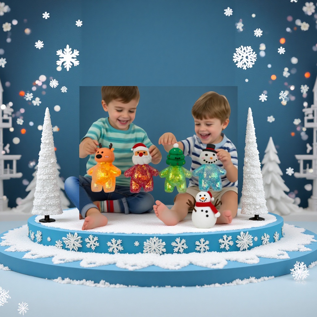 New cross-border products from Europe and America: Santa Claus, Snowman, maltose, kneading fun, stress-relieving toys wholesale factory, new and unique toys Specification image