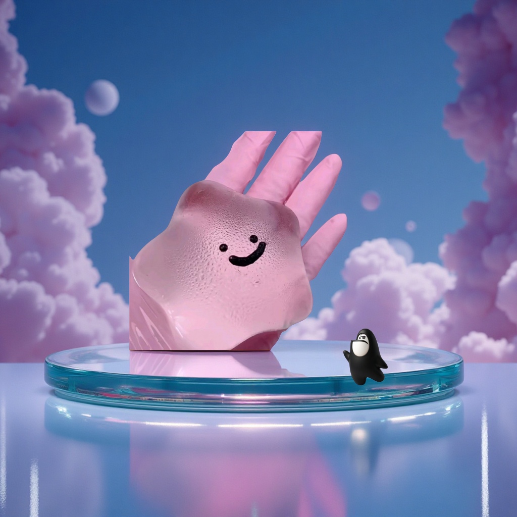 抖音同款透明水晶球泡泡捏捏解压玩具慢回弹泄愤送人娃娃配件