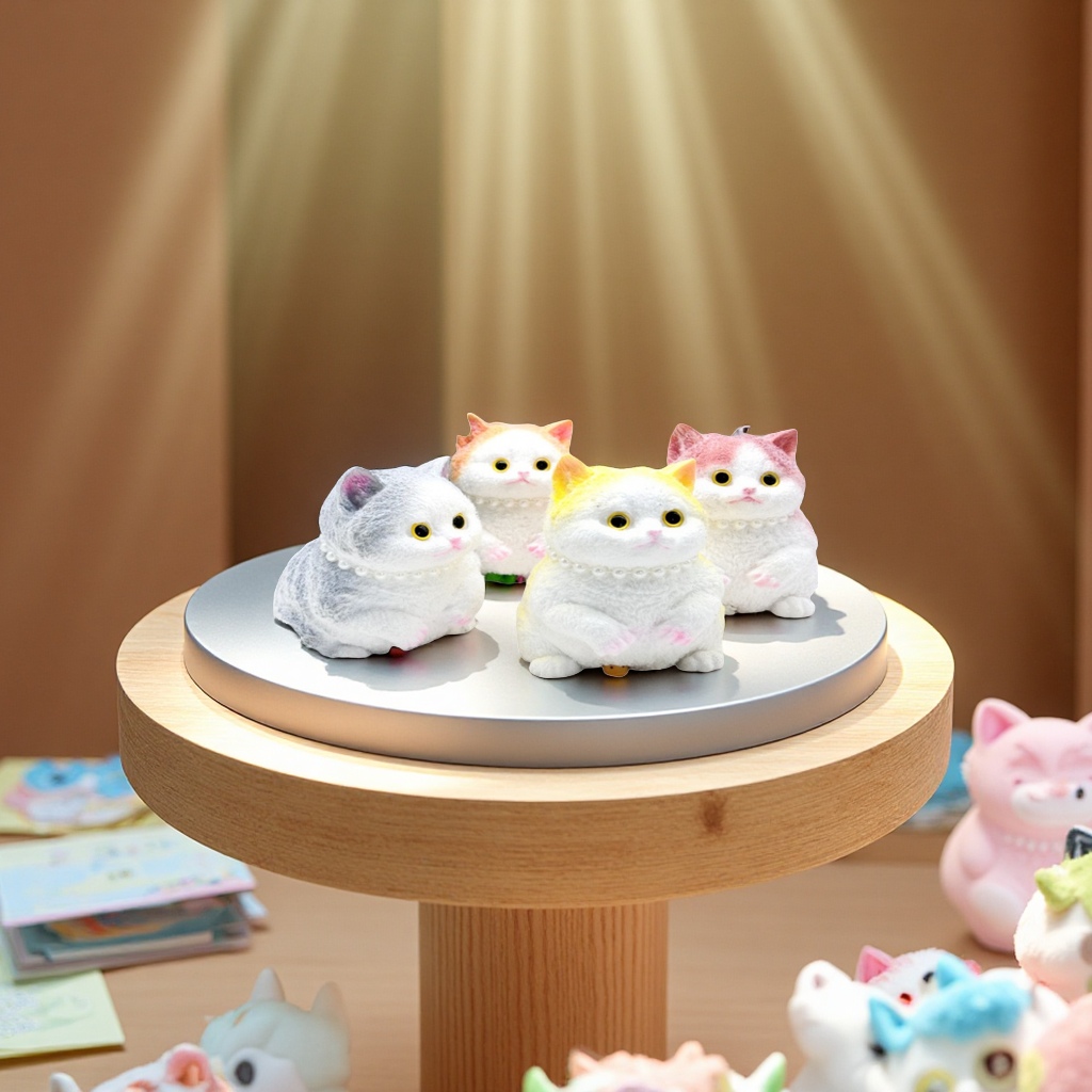 Xiaohongshu Cat Kneading Fun Hand-drawn Fat Cat Stress-relieving Toy DIY Creative Cute Realistic Plush Doll Cat Fun Doll