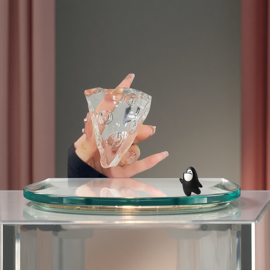 大奶酪果冻蜡捏捏乐芝士奶酪慢回弹透明冰块草莓猫爪解压玩具新奇趣味减压神器