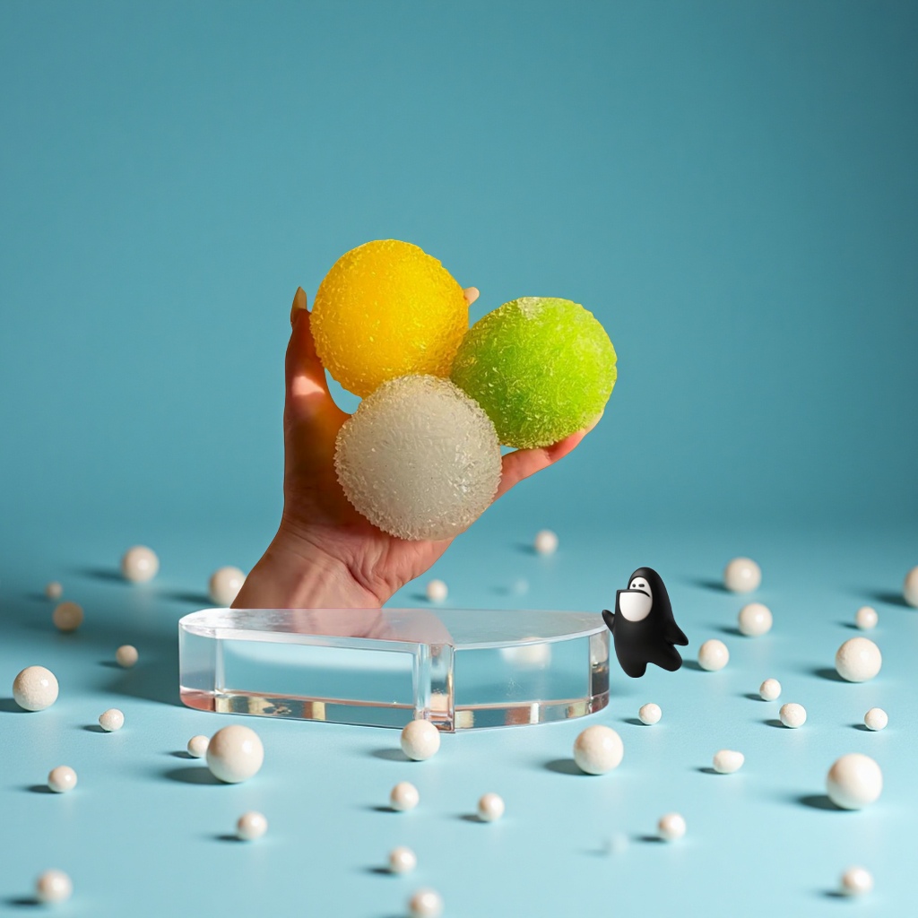 果糖冰沙球手感捏捏沙沙作响高颜值手工玩具橡塑泡沫球塑料球趣味益智儿童玩具