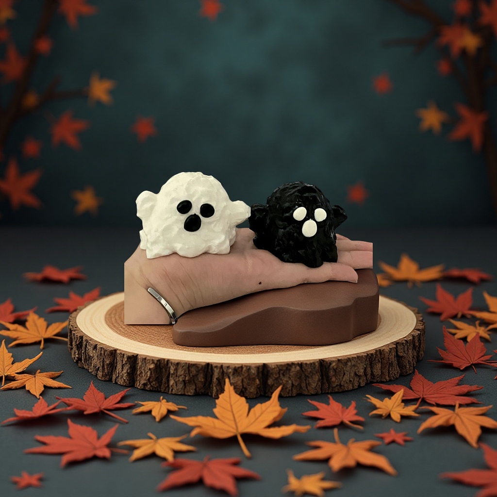Cross-border Halloween ghost Little Ghost soft rubber pinching toy, slow rebound, relieve stress, vent anger, Fun pranks, New and unique toys Specification image