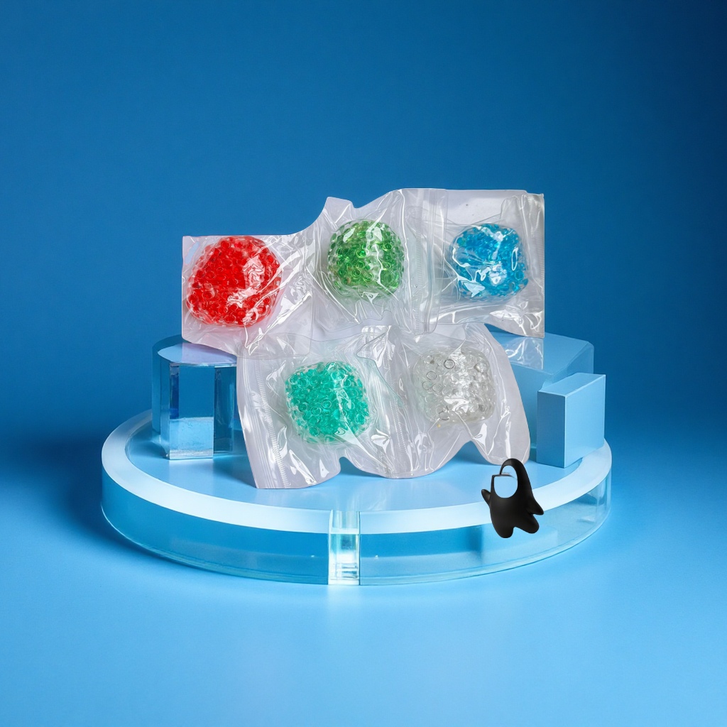 手作球透明冰川珠子爆爆珠解压发泄吵吵球创意玩具儿童无毒减压玩具