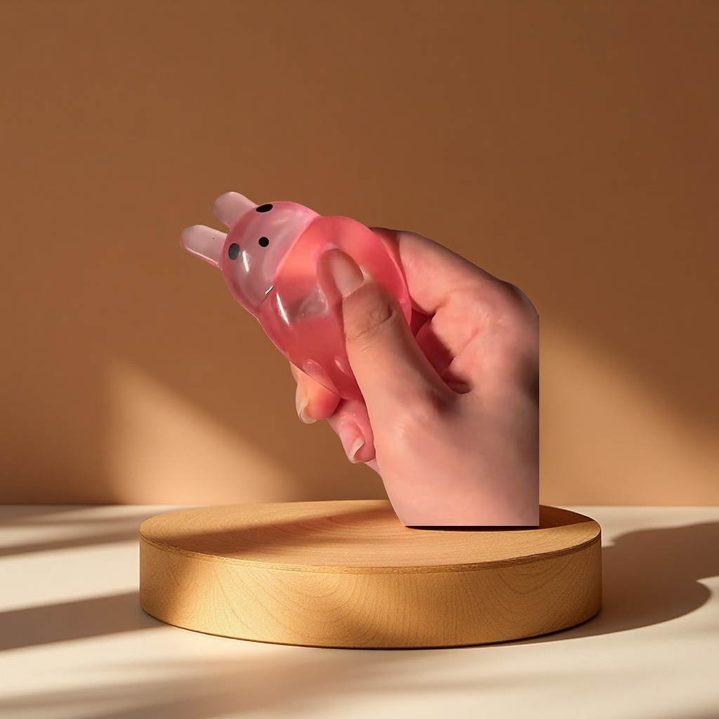 Xiaohongshu's same style of little rabbit maltose kneading fun children's stress-relieving toy, slow rebound, gift for stress relief, new and unique toy Specification image