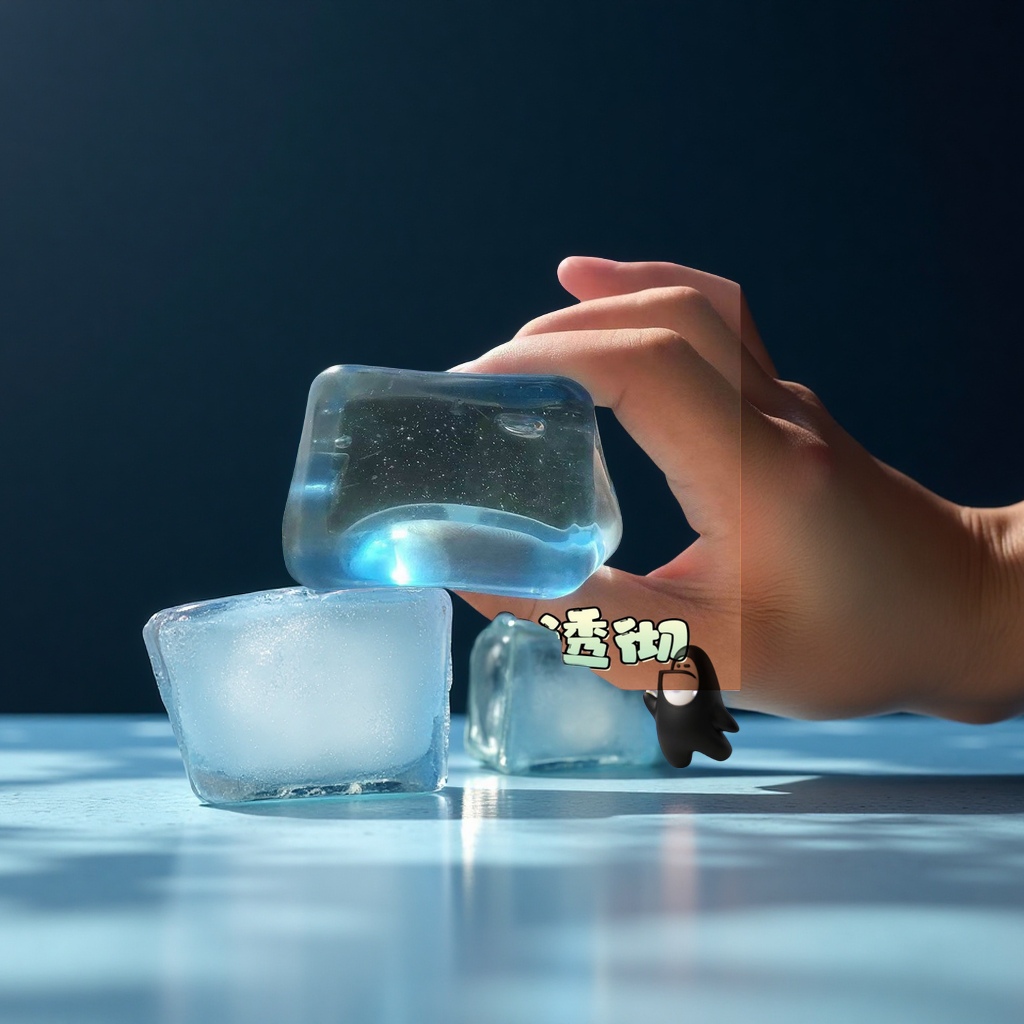 needoh Maltose ice Cube Kneading Fun Stress-relieving Toy, transparent high appearance level extrusion magic tool, stress-relieving fun toy, new and unique toy