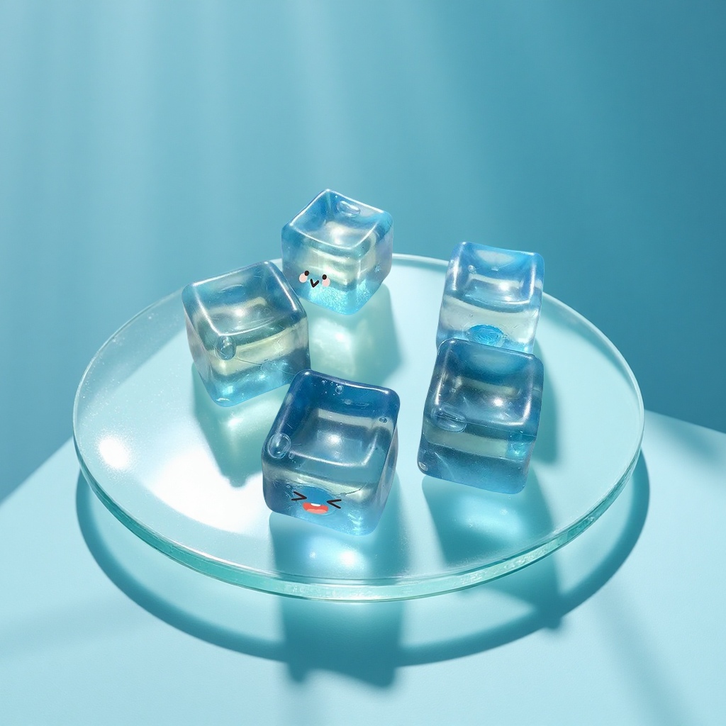 needoh Maltose ice Cube Kneading Fun Stress-relieving Toy, transparent high appearance level extrusion magic tool, stress-relieving fun toy, new and unique toy details Picture