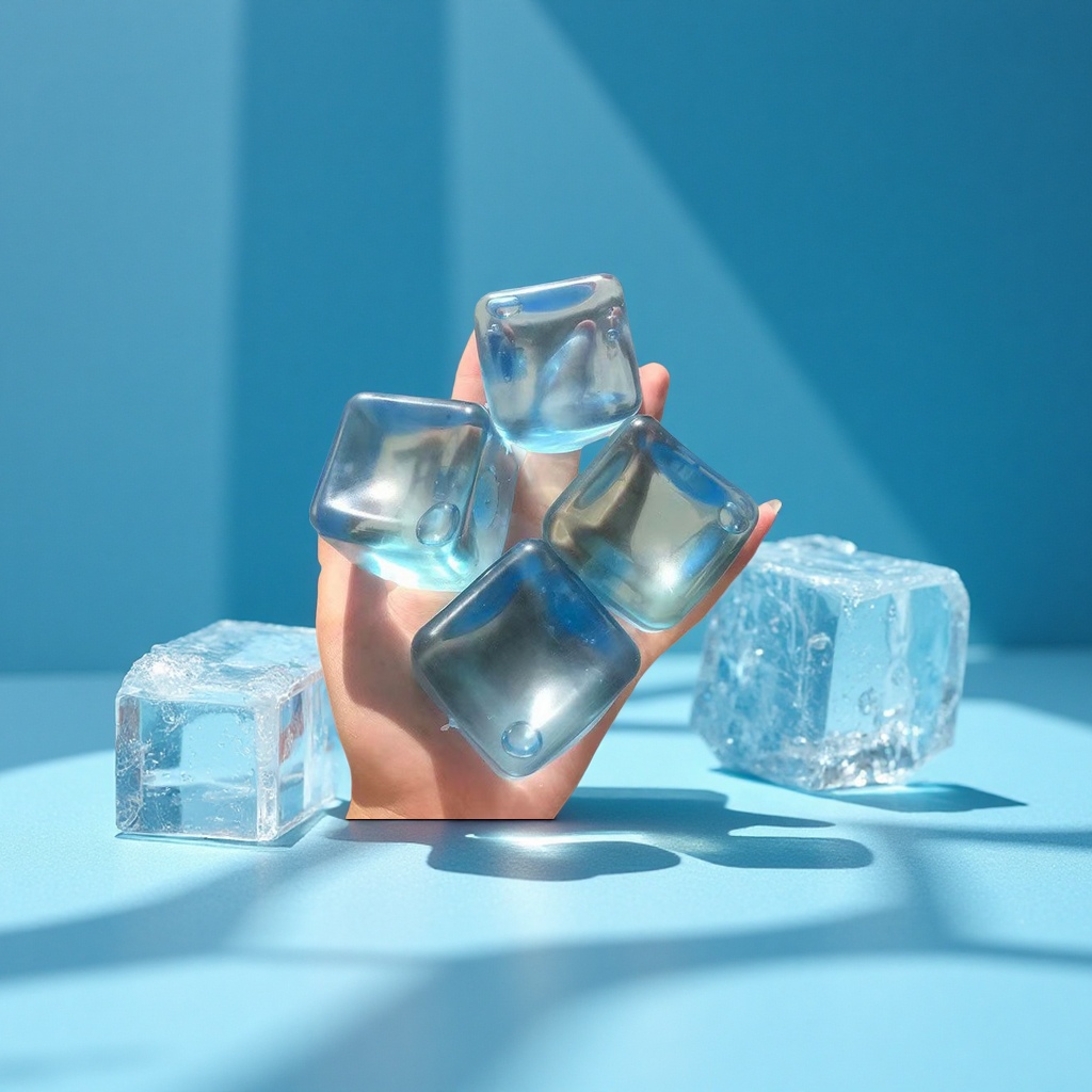 needoh Maltose ice Cube Kneading Fun Stress-relieving Toy, transparent high appearance level extrusion magic tool, stress-relieving fun toy, new and unique toy Specification image