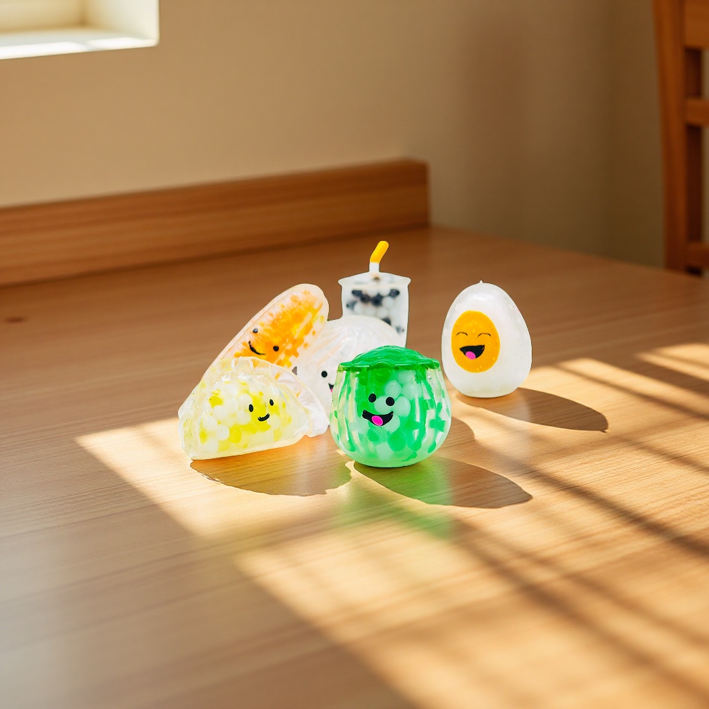 The new squeeze release TPR grape ball simulation food bead stress relief toy set series is a new and unique toy Item Picture