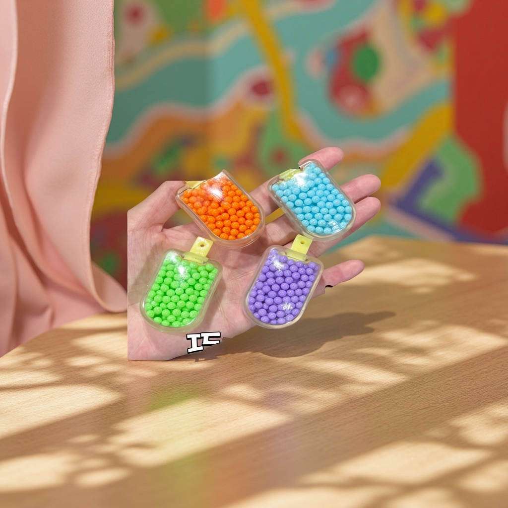 夏日亮片冰棒捏捏乐减压玩具萌宠桌面挤压软胶雪糕模具日用百货厨房用品