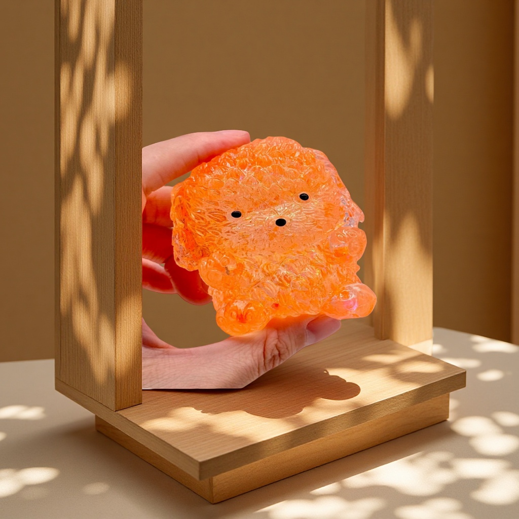 Cross-border creative maltose Teddy dog, Pinching Fun, busy rebound gold powder puppy, release and stress relief toys wholesale