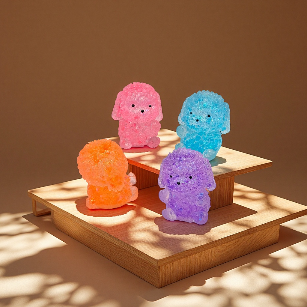 Cross-border creative maltose Teddy dog, Pinching Fun, busy rebound gold powder puppy, release and stress relief toys wholesale Application Scenario