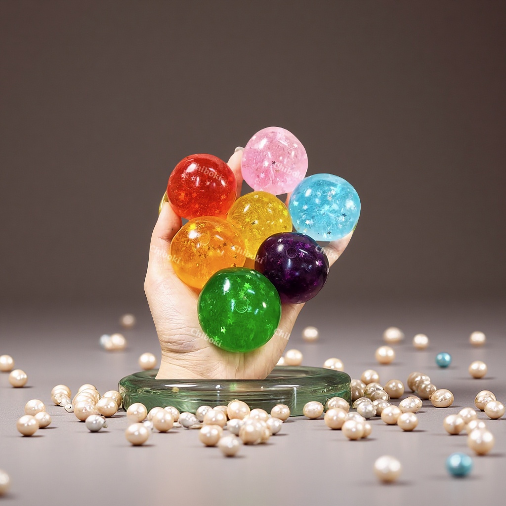 小红书同款彩色星星波珠mini手作球肌无力凡士林感工艺品礼品水晶装饰