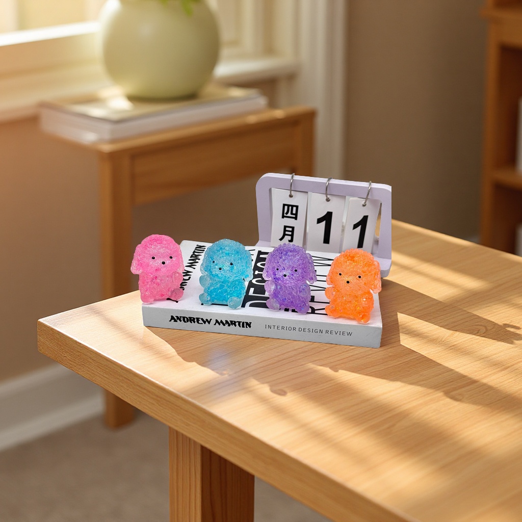 Cross-border creative maltose Teddy dog, Pinching Fun, busy rebound gold powder puppy, release and stress relief toys wholesale Item Picture