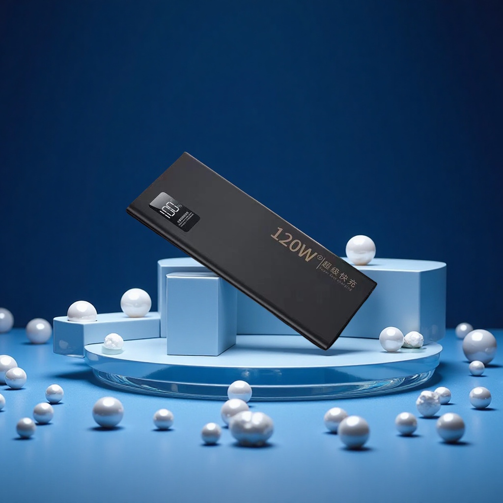 Digital computer and mobile phone accessories: 120W super fast charging, 30000 mah large-capacity intelligent digital display power bank, 3C certification customization Specification image