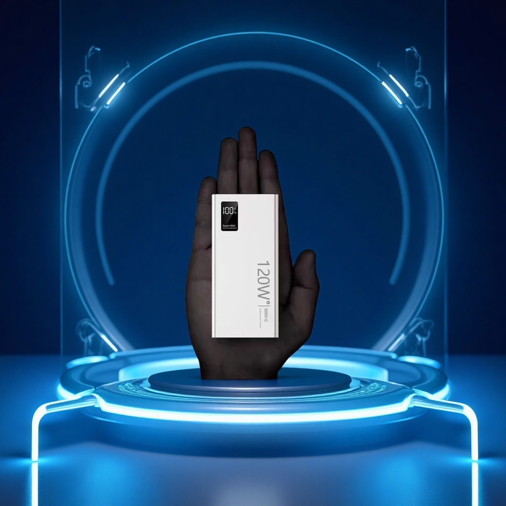 Digital computer and mobile phone accessories: 120W super fast charging, 30000 mah large-capacity intelligent digital display power bank, 3C certification customization Application Scenario