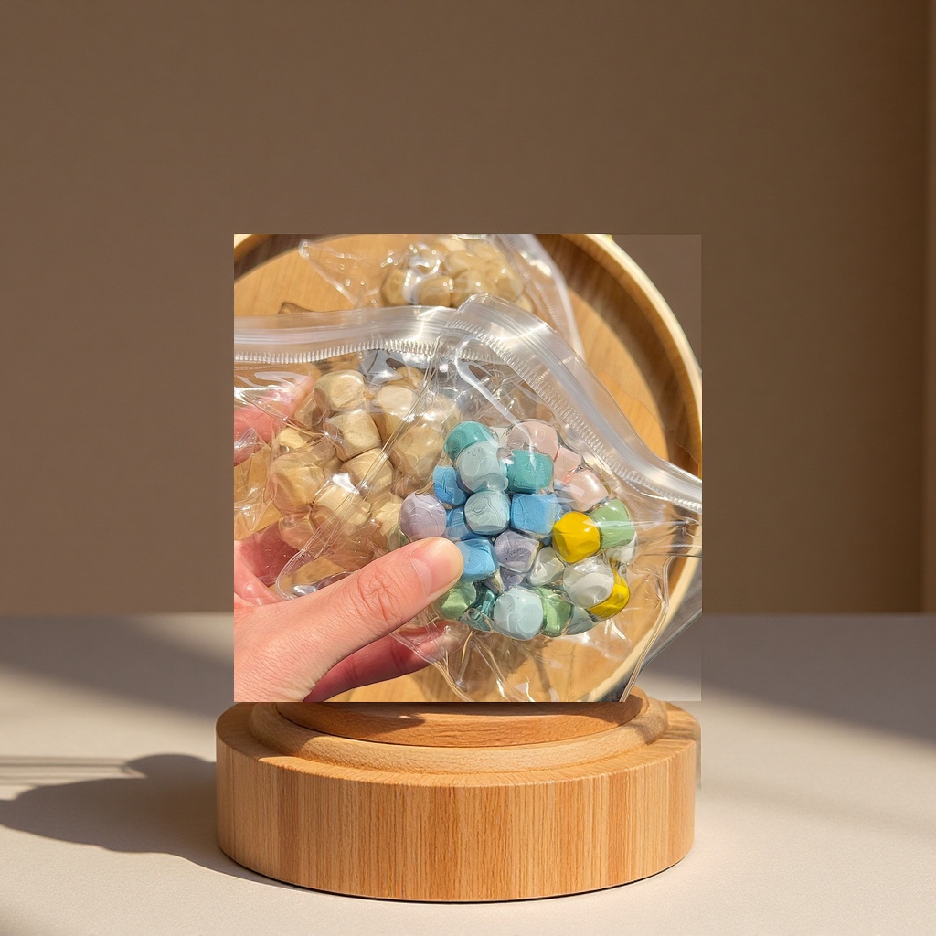 Feng Danan's same style fishwood block noise ball stress-relieving and shaping release toy. Recommended on Red Book as a new and unique stress-relieving toy Item Picture