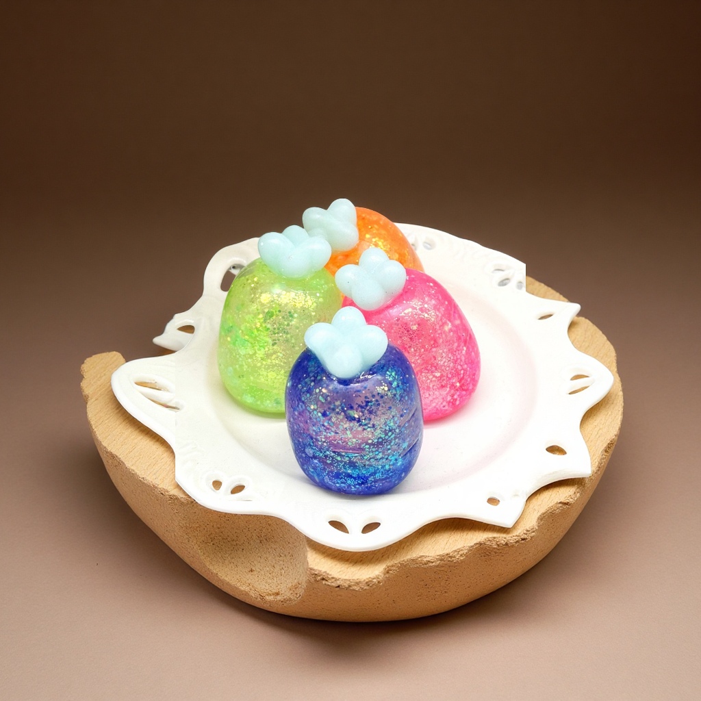 Easter Four-color maltose radish Mini Kneading Fun Aurora Gold Powder Stress-relieving Toy, a new and unique toy for children details Picture