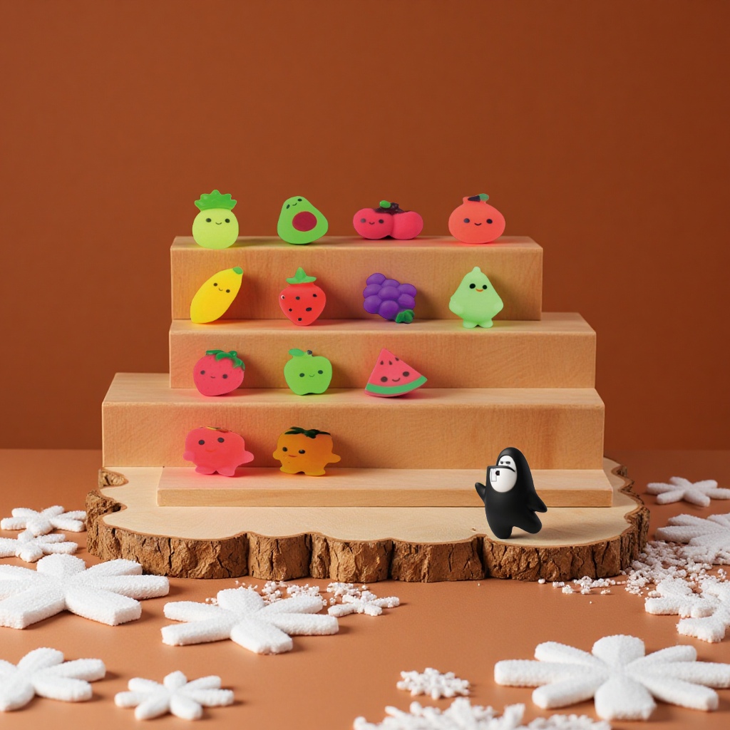 新款圣诞节捏捏乐挤压软胶团子减压玩具套装节日可爱益智解压神器新奇特玩具