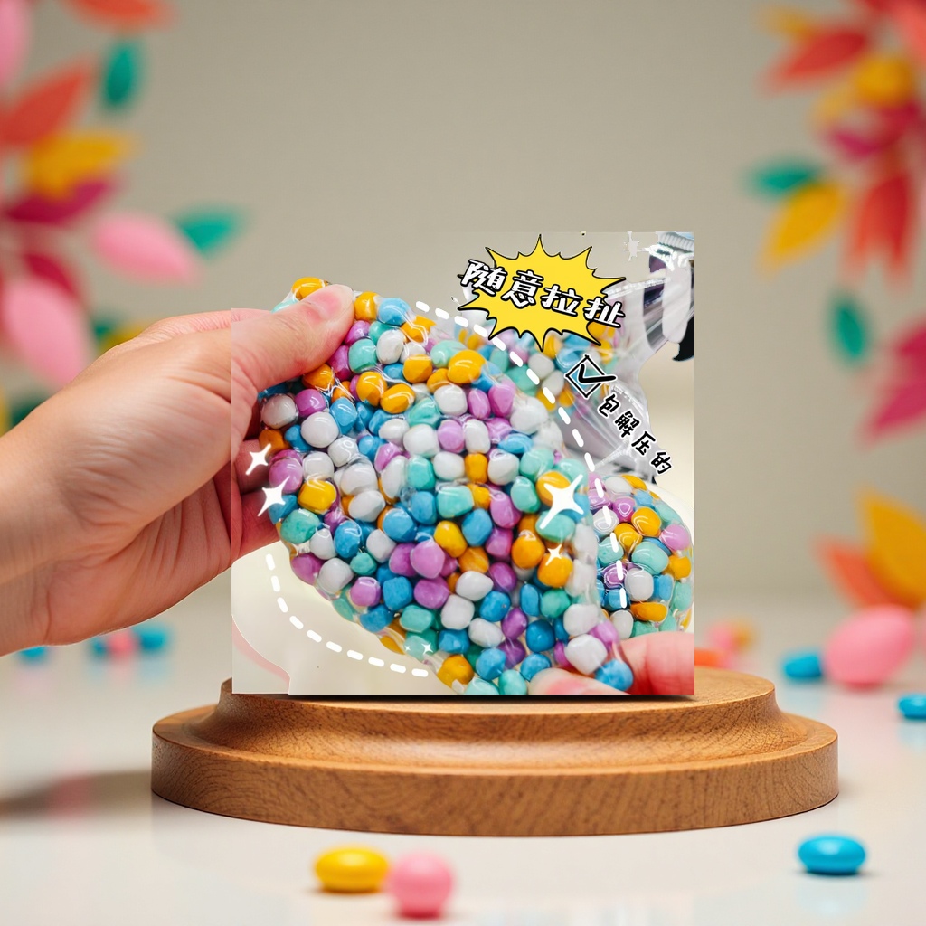 The creative and popular xylitol noise ball is a super soft and thin sticky toy. It's a casual sports ball that can be easily squeezed and pinched. It's a fun ball Item Picture