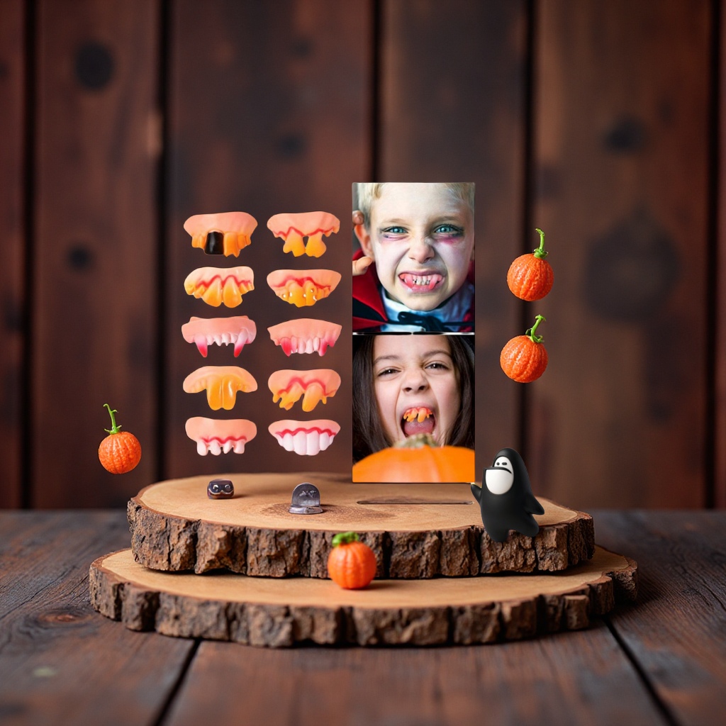 万圣节搞怪假牙软胶牙套搞笑整蛊舞会道具魔术派对批发新奇趣味玩具