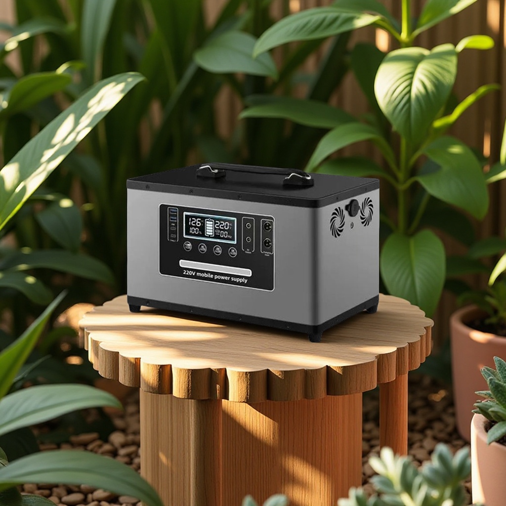 220V outdoor mobile power bank, large-capacity portable emergency power outage, self-driving and travel charger, solar cell, household electrical appliances Item Picture