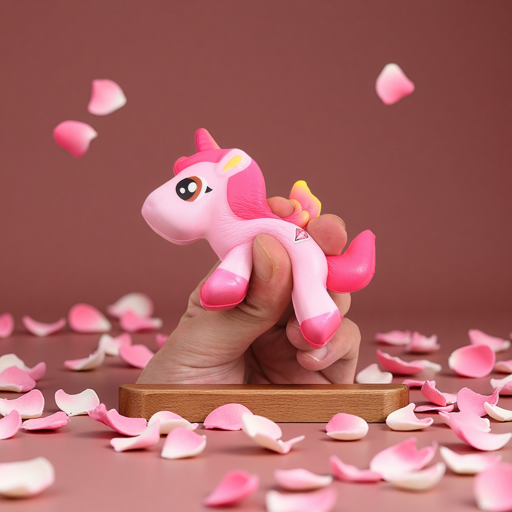 New trendy toys from Baoli: Baoli plush toys, PU flying Horse, Pinching fun, slow rebound, stress-relieving toys, Rainbow Horse, Unicorn, cute and fun toys, new and unique stress-relieving toys Specification image