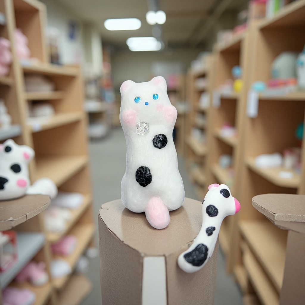 仿真可爱奶牛猫条超软动物