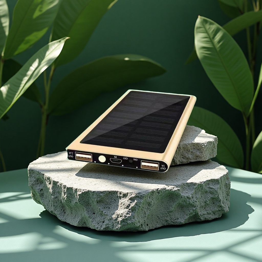 Solar fast-charging large-capacity 10,000 mah mobile power bank, outdoor portable 5000mAh electrical charger