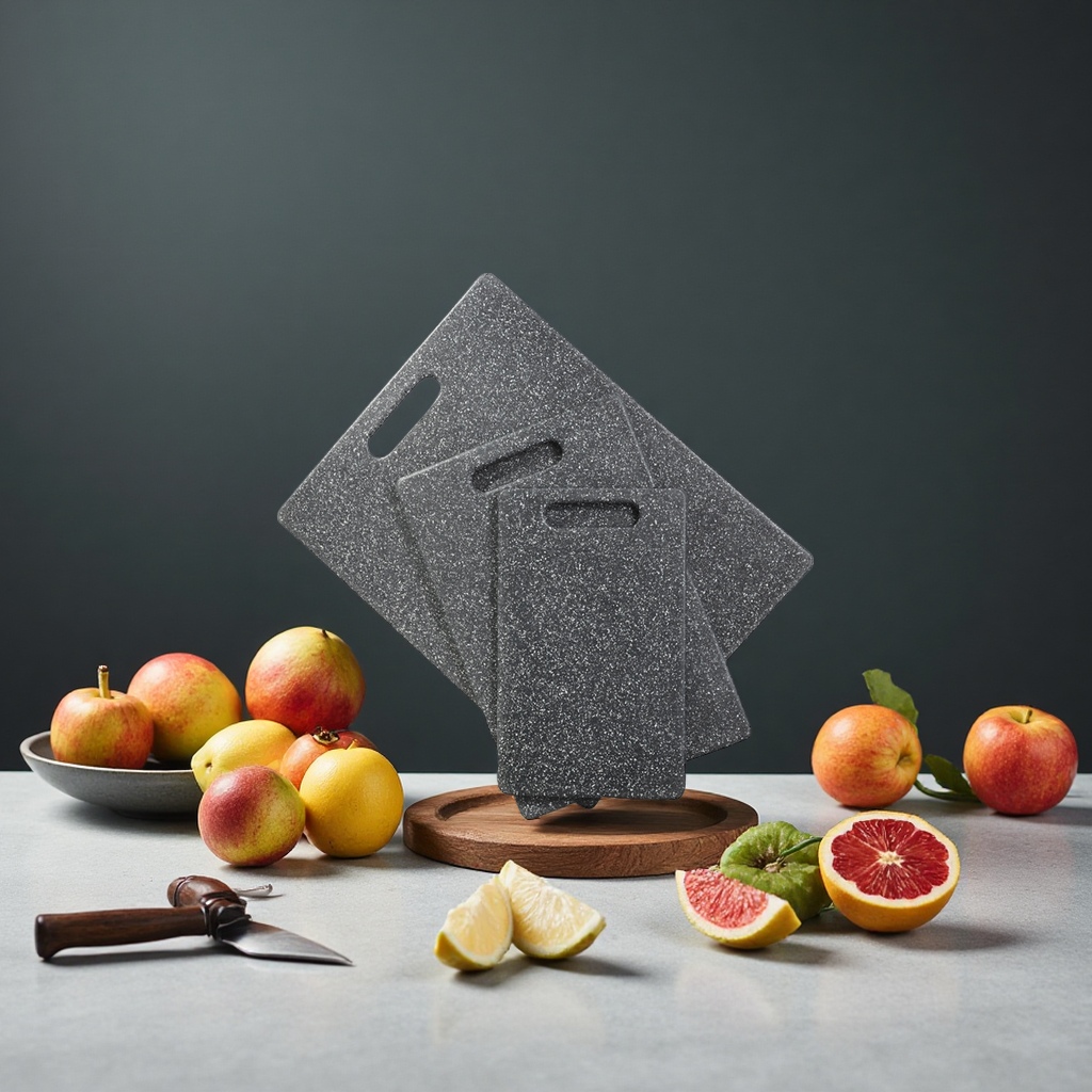 仿大理石方形水果菜板塑料PP厨房用品耐用防滑多功能家用砧板详情图2