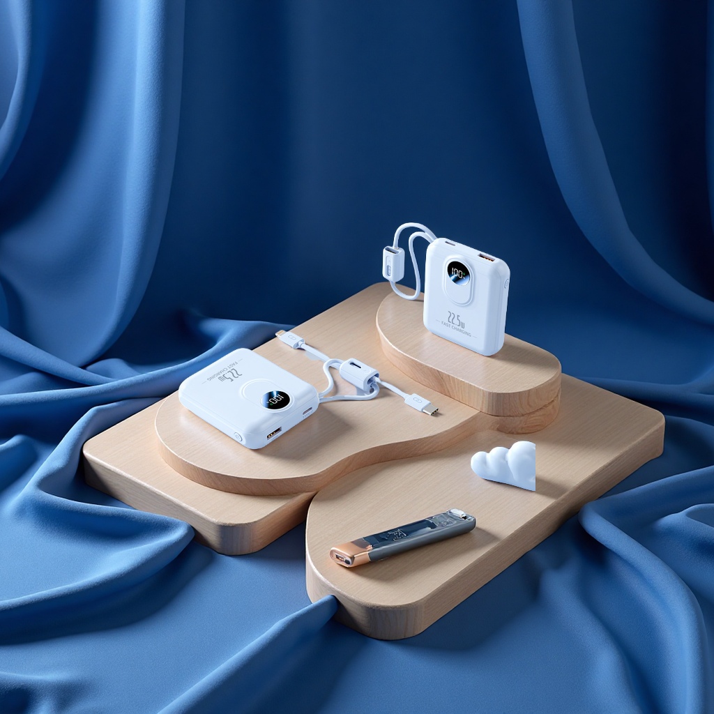 Wholesale 20,000 mah super-fast charging power banks, large-capacity portable power banks with cables, gift customization, logo digital computer and mobile phone accessories Specification image