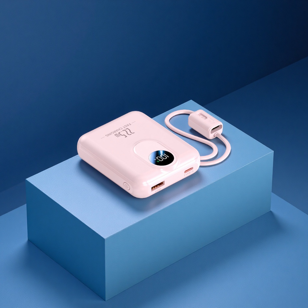 Wholesale 20,000 mah super-fast charging power banks, large-capacity portable power banks with cables, gift customization, logo digital computer and mobile phone accessories Item Picture