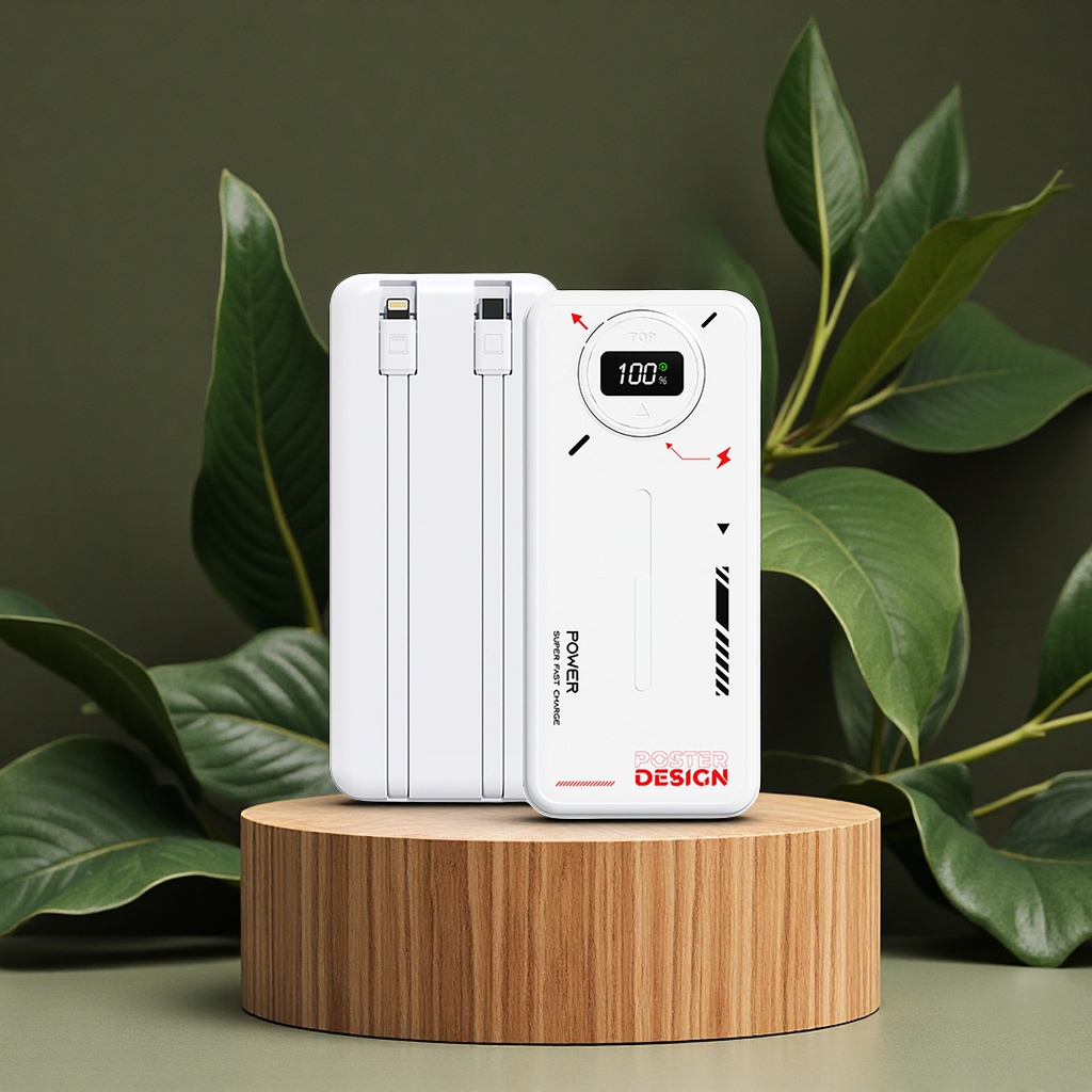 Cross-border self-owned cable 22.5W super fast charging, 20,000 mah large-capacity power bank, gift customization, digital computer and mobile phone accessories