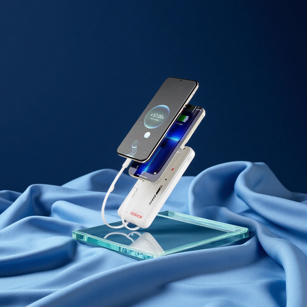 Cross-border self-owned cable 22.5W super fast charging, 20,000 mah large-capacity power bank, gift customization, digital computer and mobile phone accessories details Picture