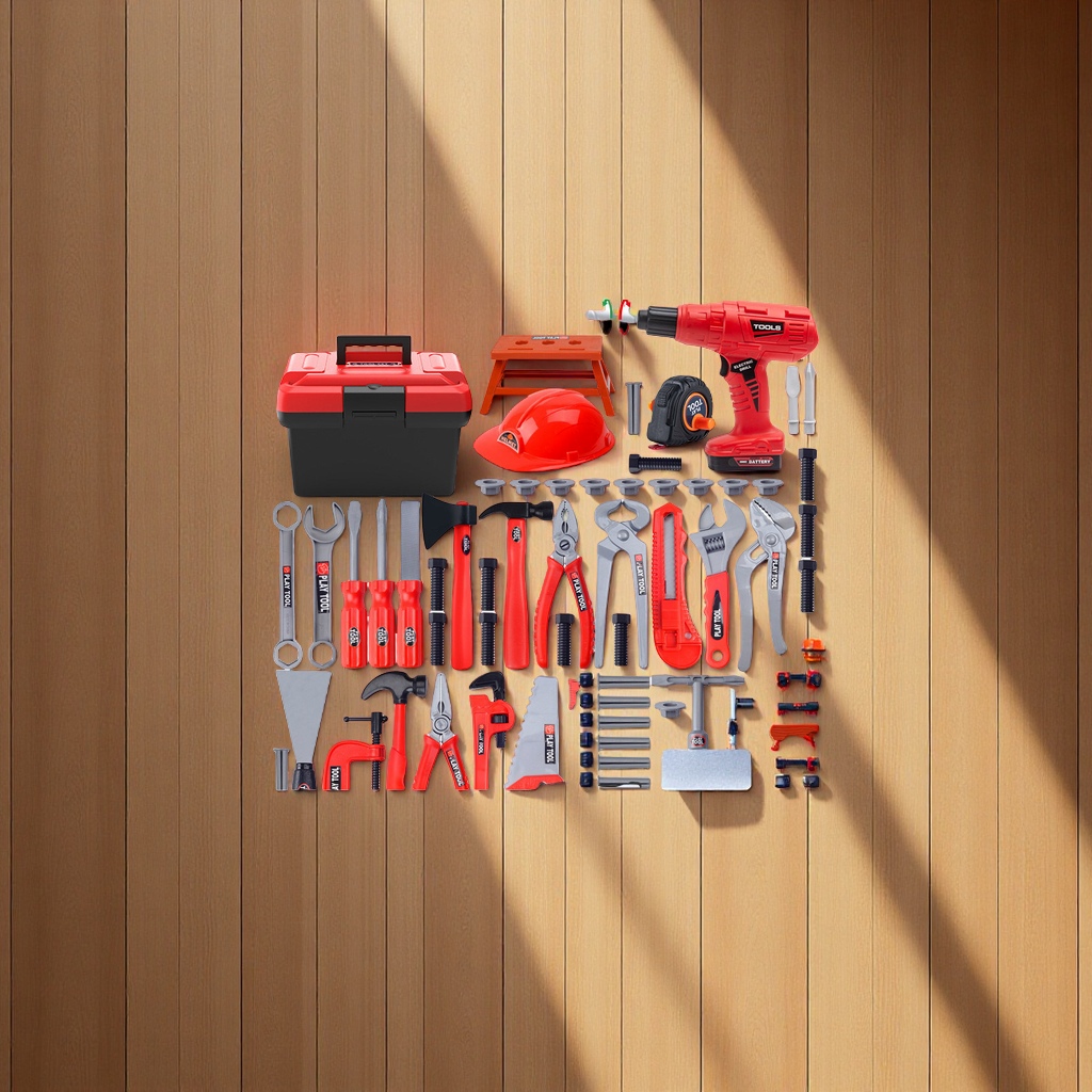 Play house toy toolbox set, baby screwdriver, electric drill, electric saw, repair simulation tool, children's toy set