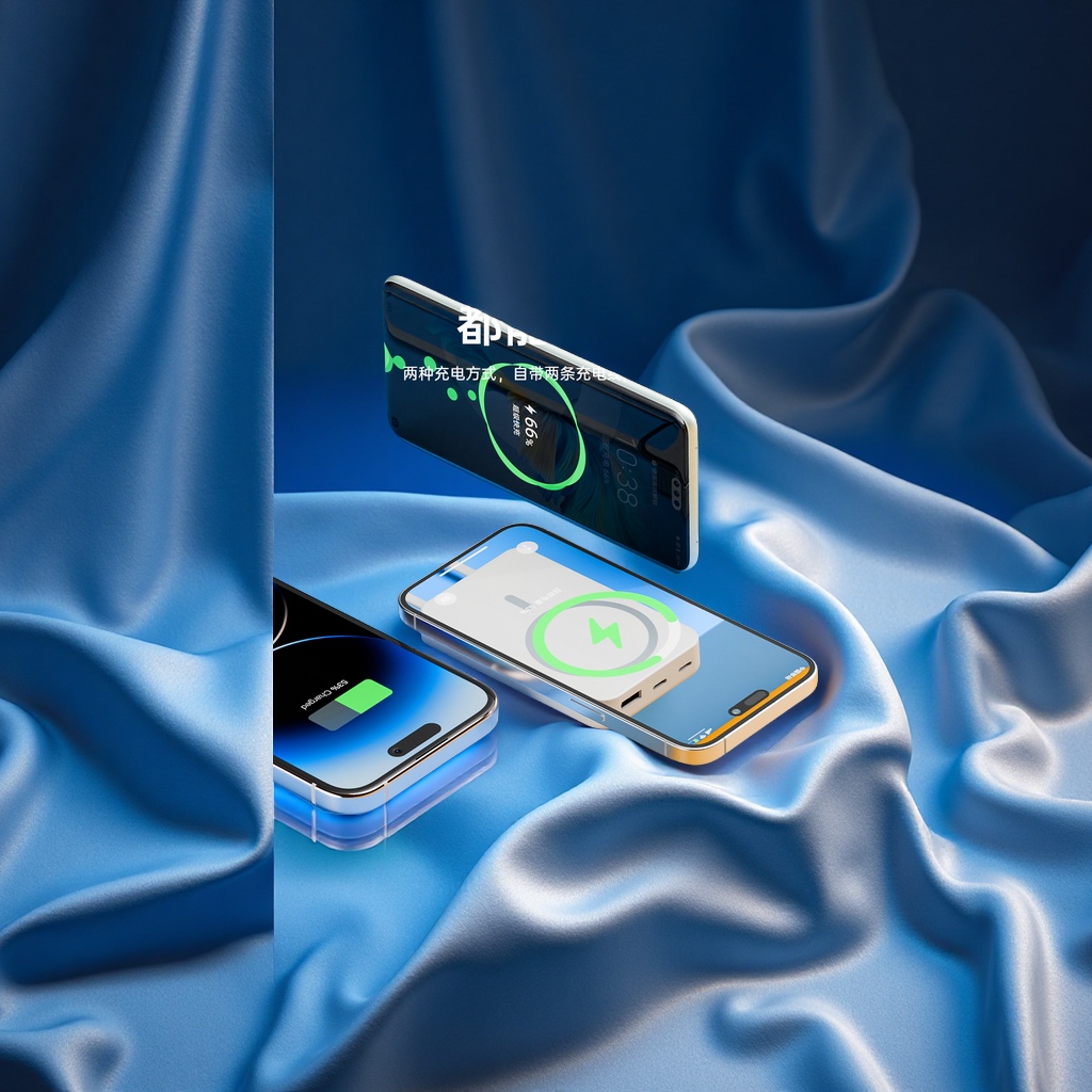 Cross-border wholesale of super-fast charging wireless magnetic power banks, 10,000 mah with built-in cables, LOGO customization, digital computer and mobile phone accessories Specification image