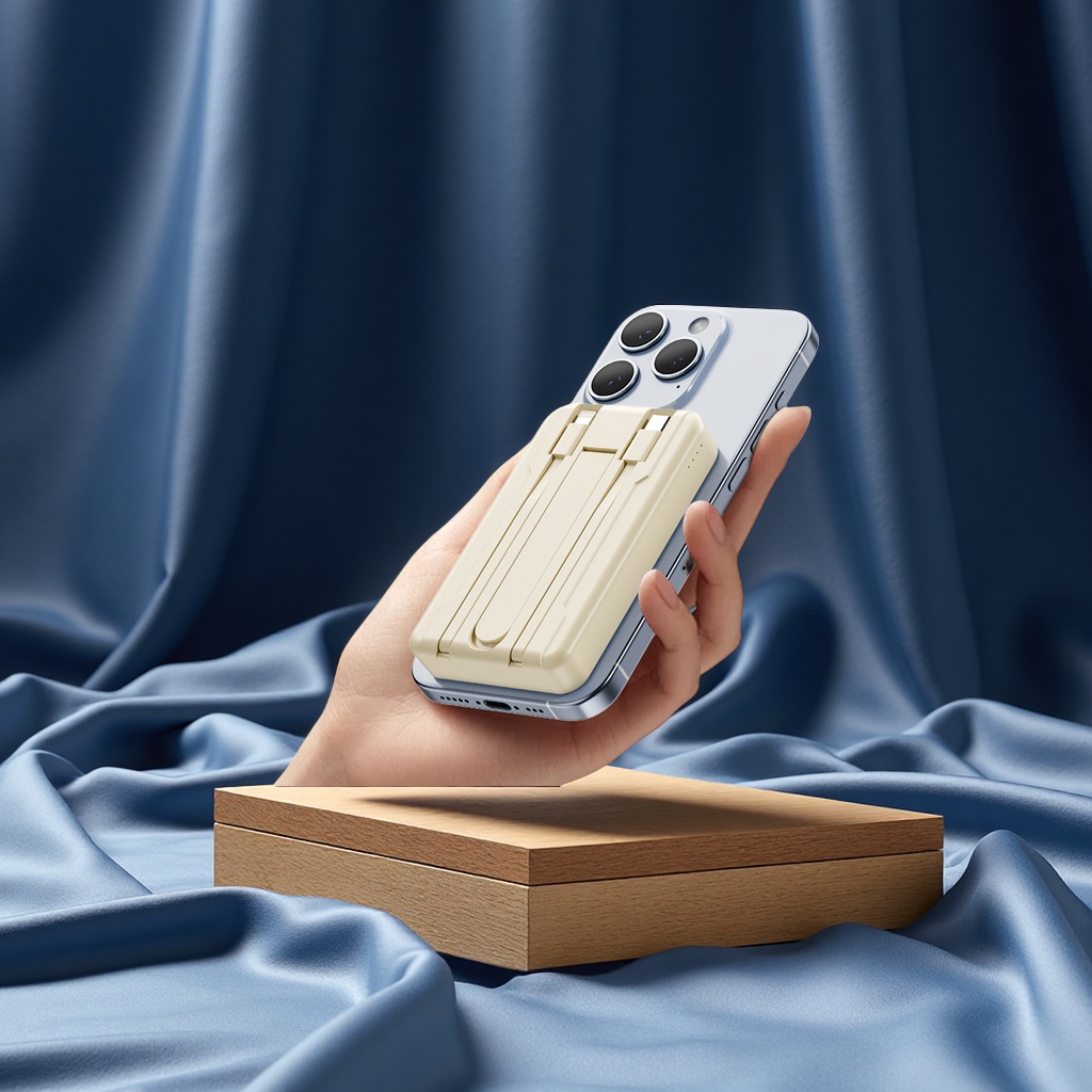 Cross-border wholesale of super-fast charging wireless magnetic power banks, 10,000 mah with built-in cables, LOGO customization, digital computer and mobile phone accessories Application Scenario