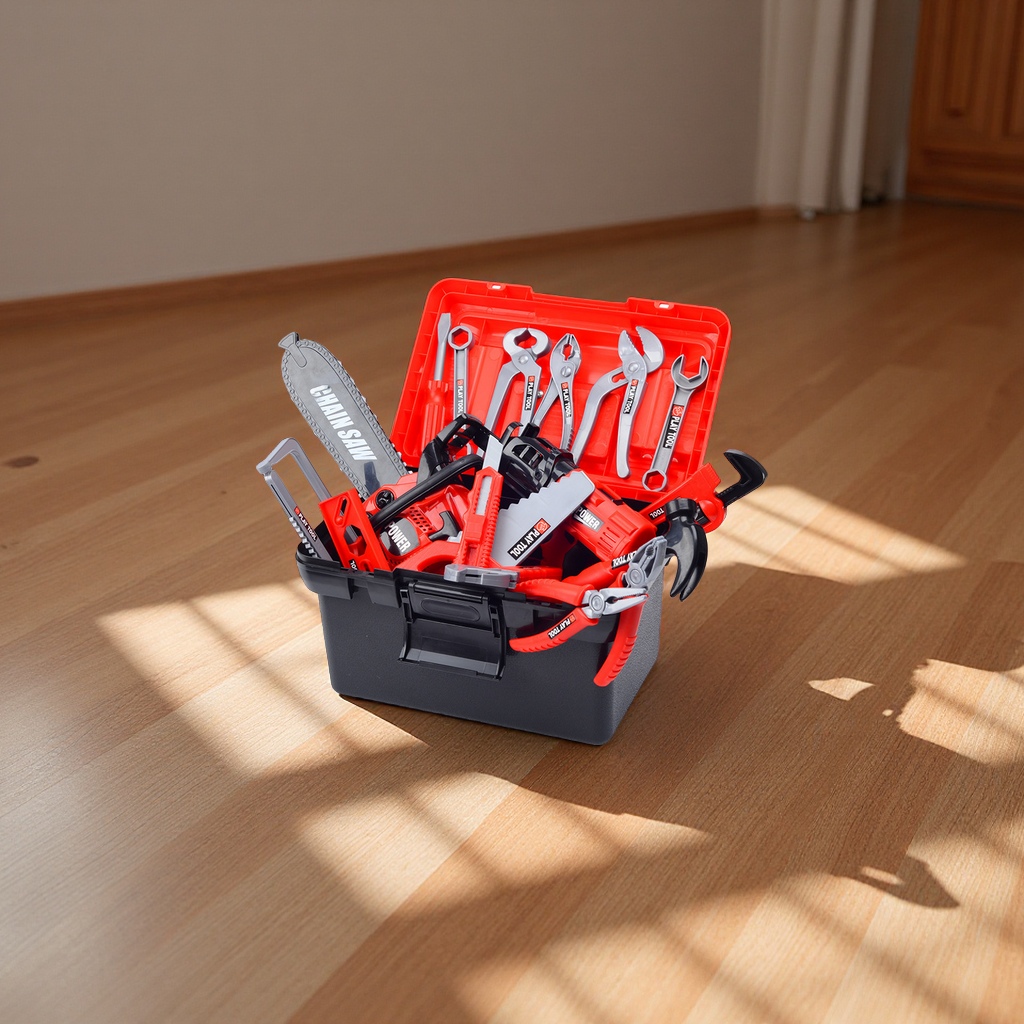 Play house toy toolbox set, baby screwdriver, electric drill, electric saw, repair simulation tool, children's toy set Item Picture