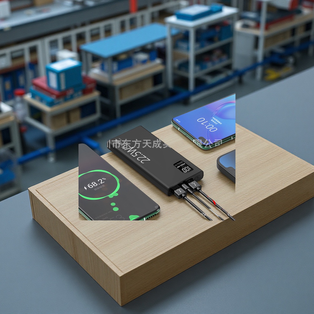 Wholesale of cross-border 20,000 mah super-fast charging large-capacity power banks, LOGO customization, digital computer and mobile phone accessories Specification image