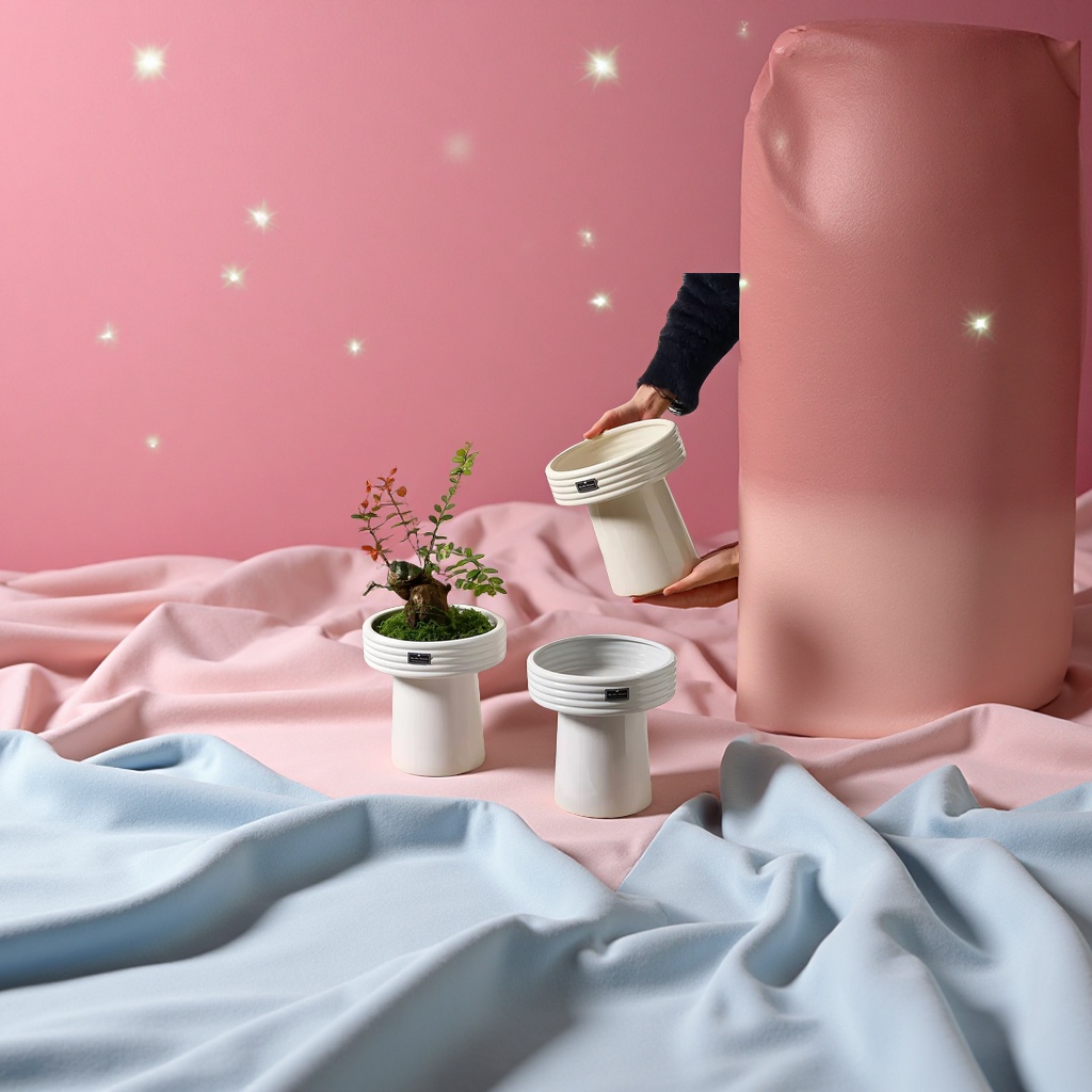 陶瓷花盆多肉绿植摆件简约创意家居阳台室内花器直径20cm