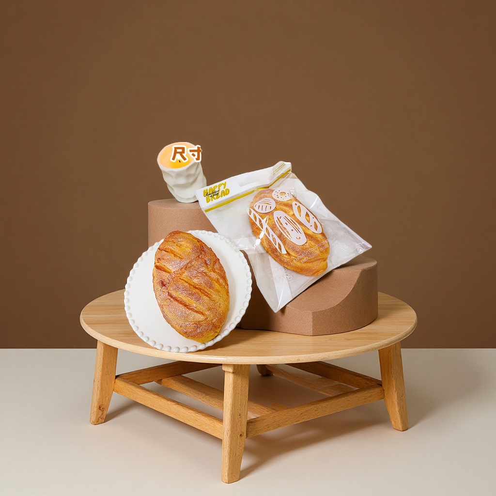 Slow Rebound Pinching Fun Food Play Xiaohongshu's same creative simulation bread stress-relieving toy, stress-relieving magic tool model toy, simulation fruit and vegetable food Application Scenario