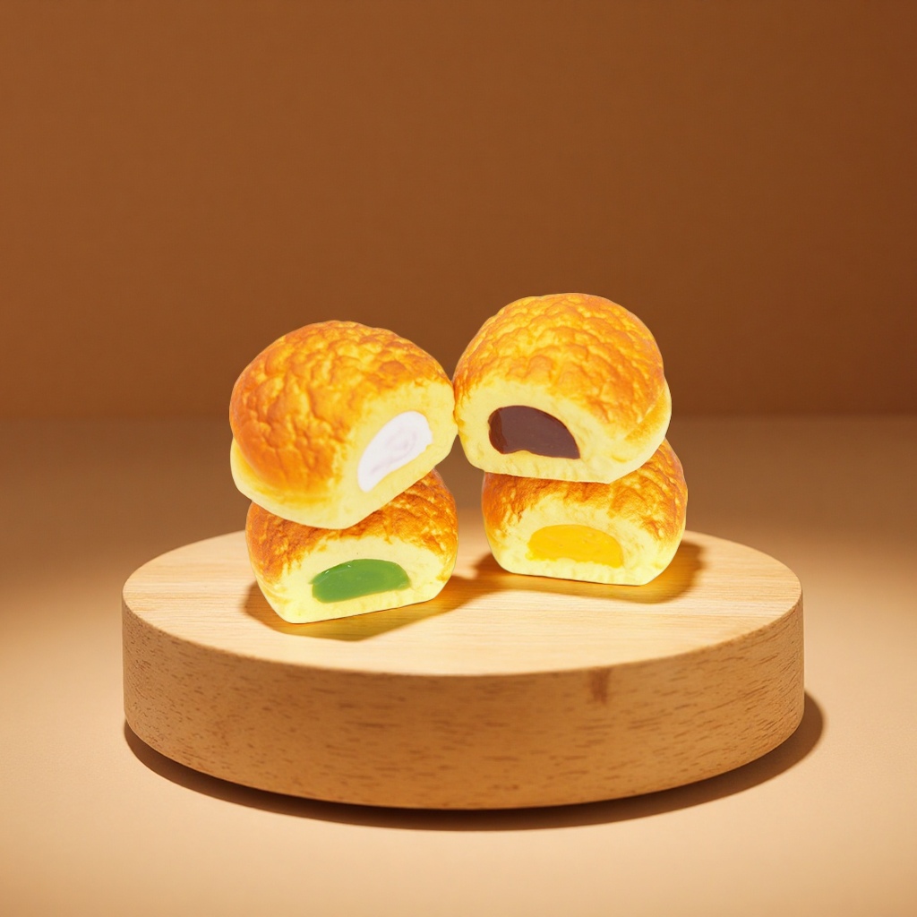 Stress-relieving toy PU simulation bread kneading Fun Filling fluid Fun food player kitchen bread machine and steamed bun machine Item Picture