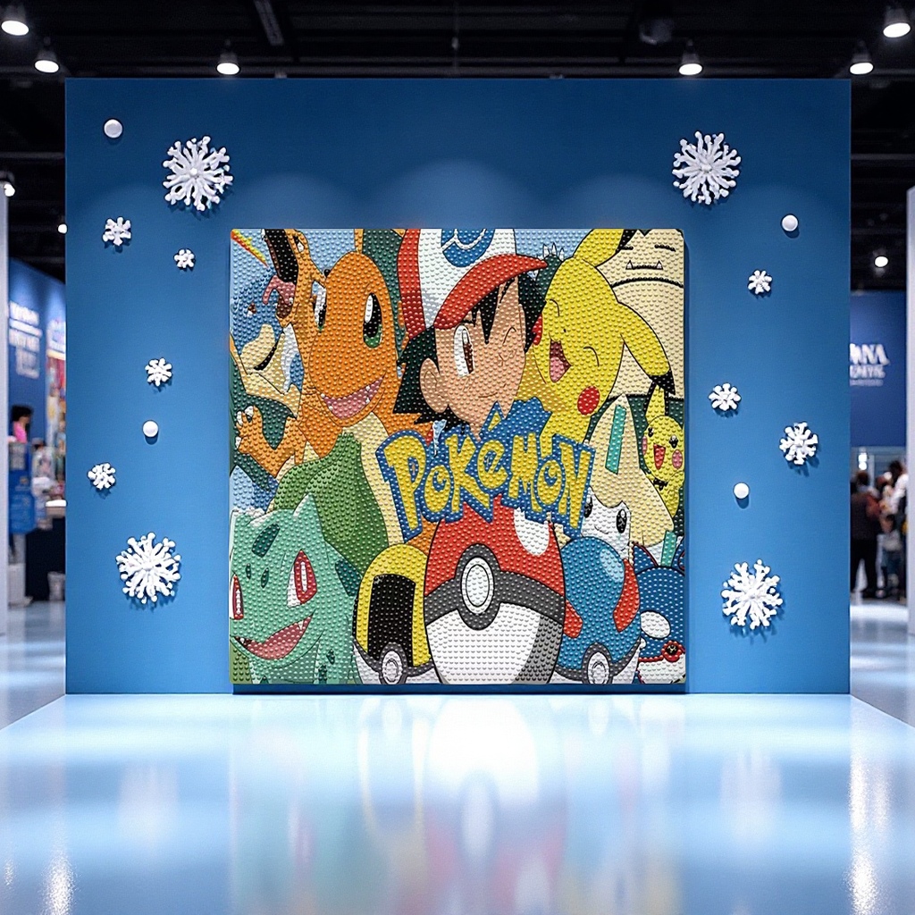 New 30*30 Ice Princess Mickey Mouse Mario Rab Cartoon Full diamond children's DIY diamond painting wholesale home decoration decorative painting hanging painting Leather painting Specification image