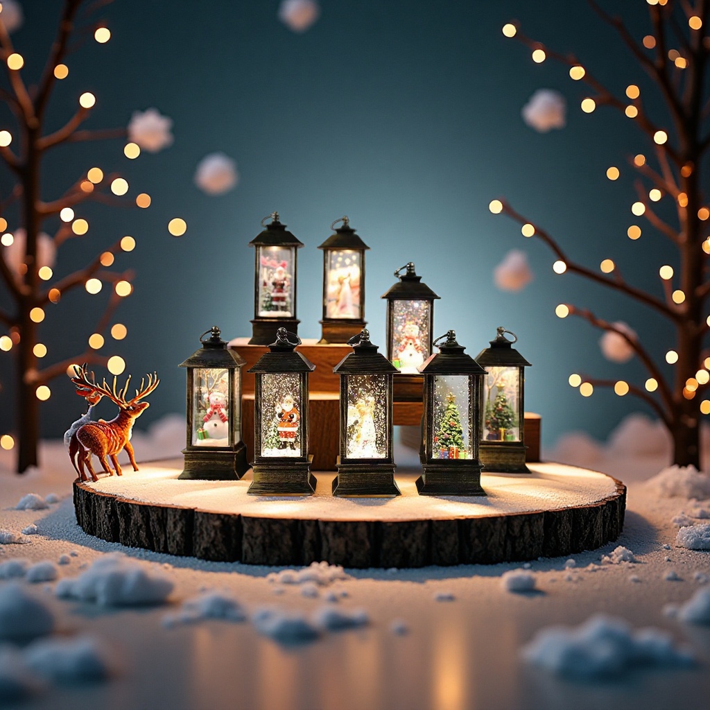 Christmas decorative items, snowflakes, Santa Claus, reindeer, party lights, night lights, holiday gifts, craft lighting