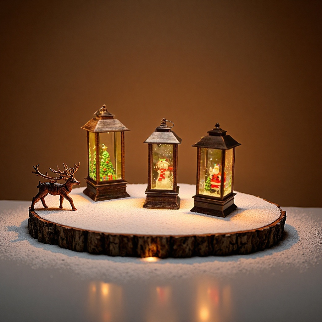 Christmas decorative items, snowflakes, Santa Claus, reindeer, party lights, night lights, holiday gifts, craft lighting Application Scenario