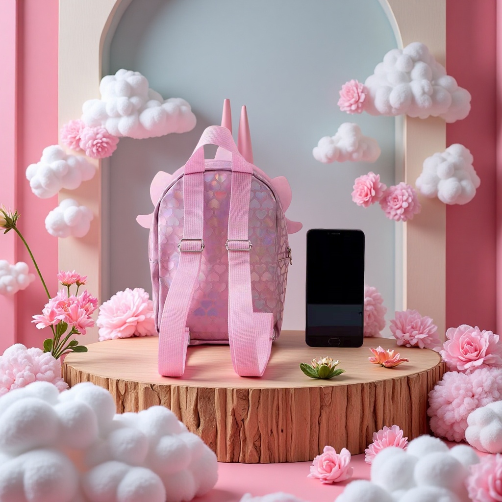 儿童休闲双肩包实物图