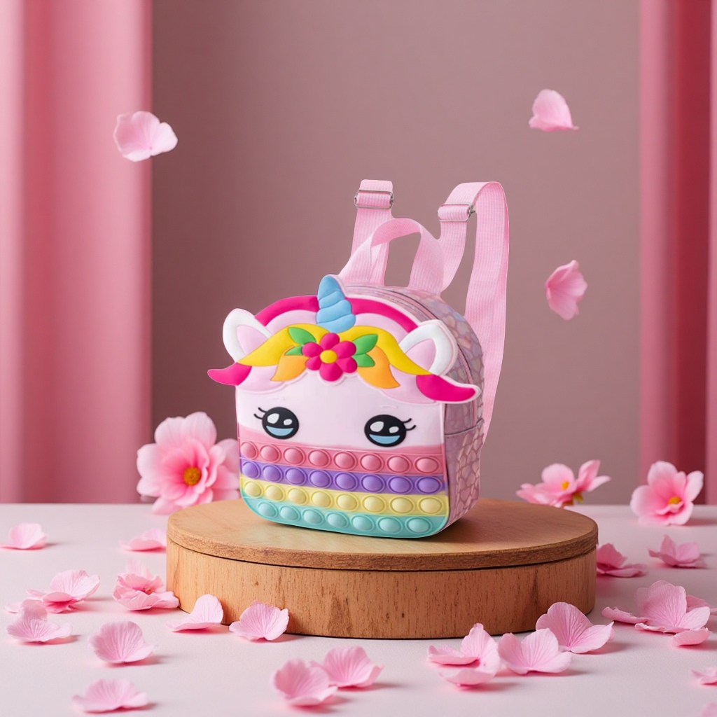 背包/锦纶背包女/电脑包/书包学生2023时尚/pu儿童包白底实物图